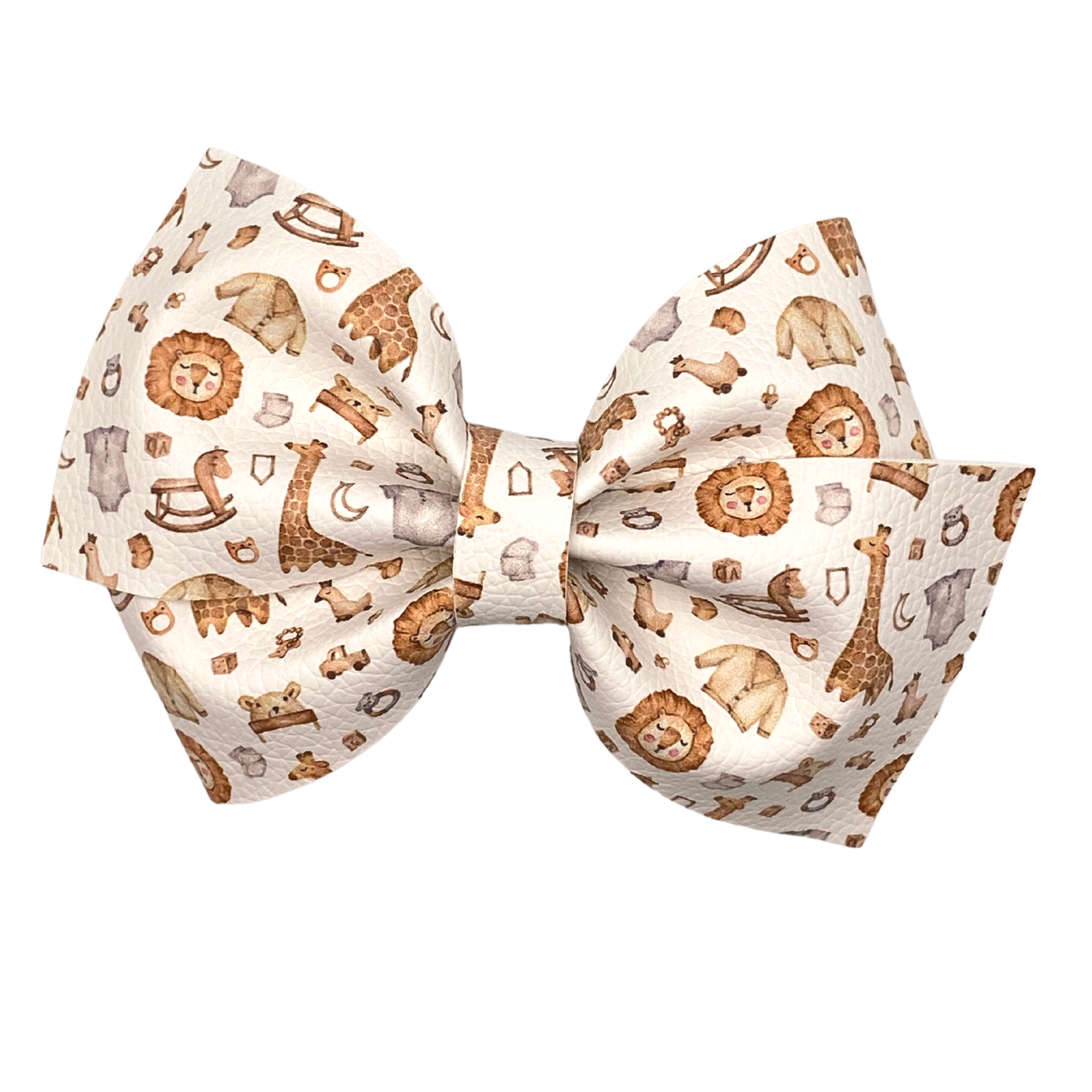 Newborn Nursery Vegan Leather Bow