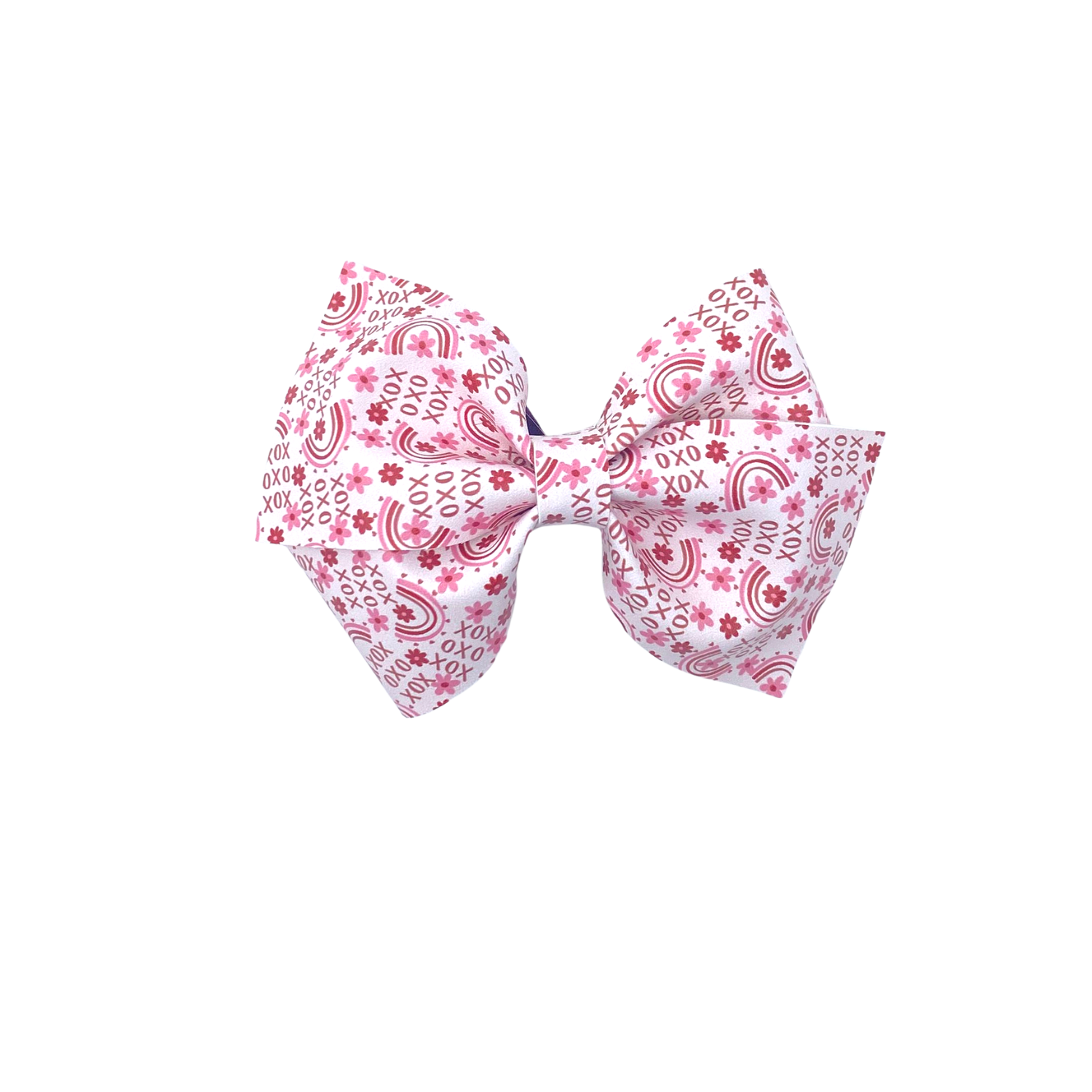 Pink XOXO Vegan Leather Bow