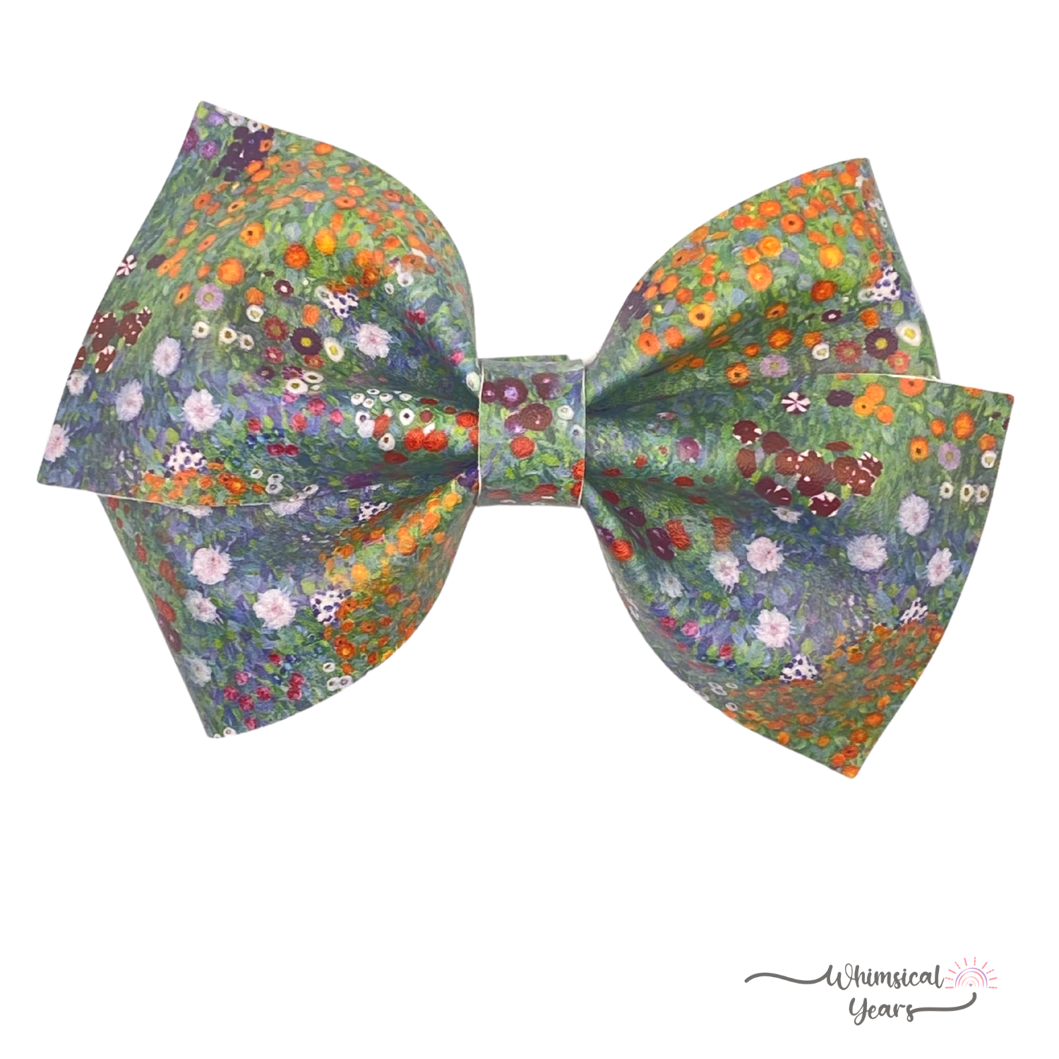 Wild Flowers Vegan Leather Bow