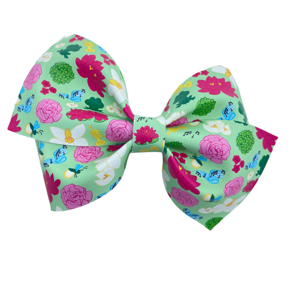 Flower Frog Vegan Leather Bow