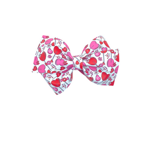 Heart Lollipop Vegan Leather Bow