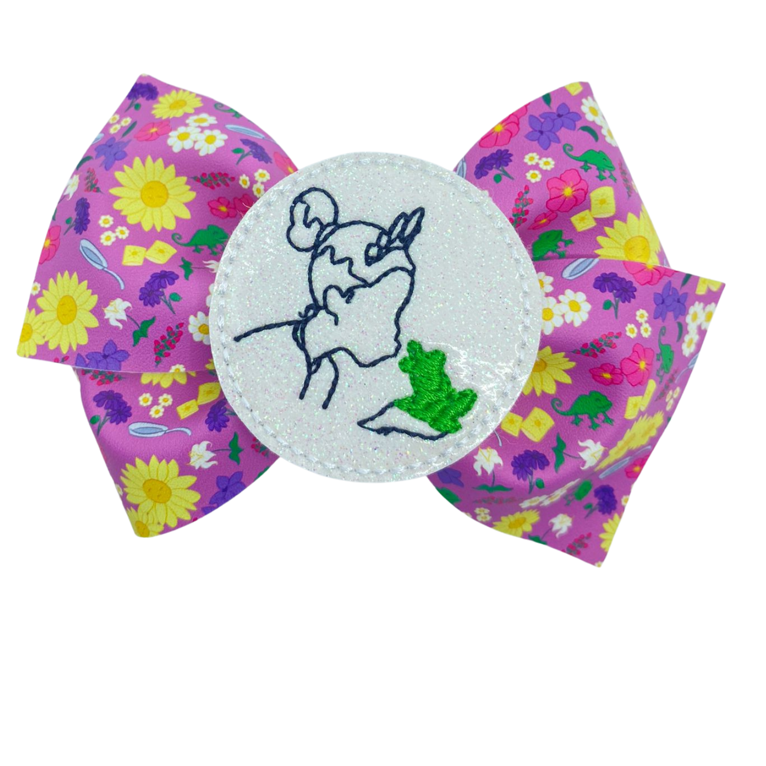 Sunny Frog Vegan Leather Bow