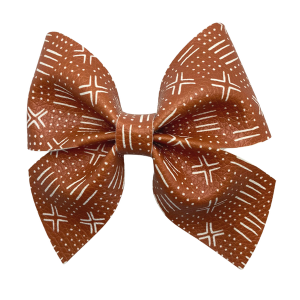 Neutral Vegan Leather Bow