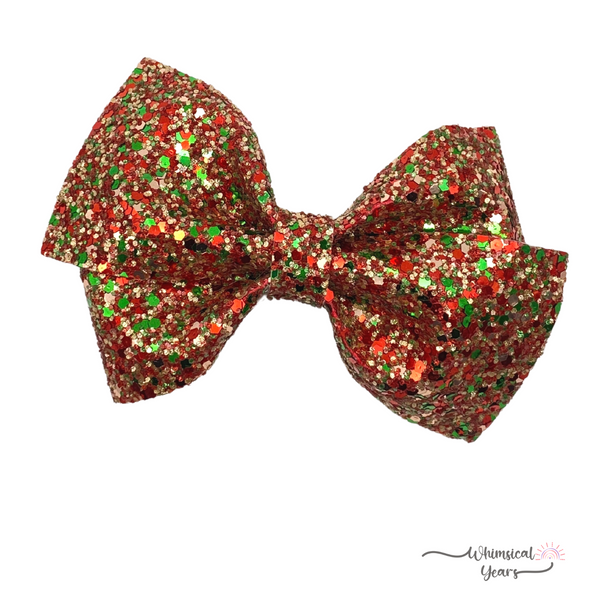 Gingerbread Glitter Bow