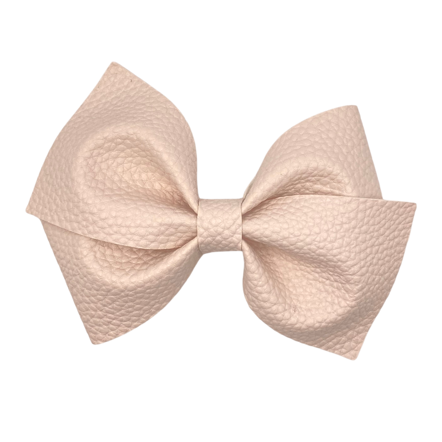 Textured Cream Vegan Leather Bow