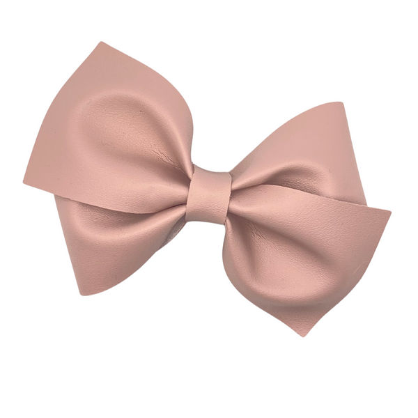 Soft Mauve Vegan Leather Bow