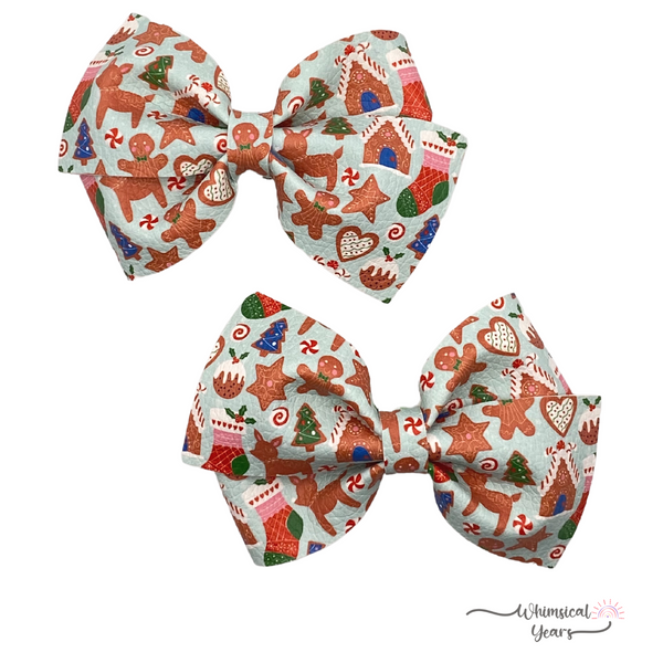 Gingerbread World Vegan Leather Bow