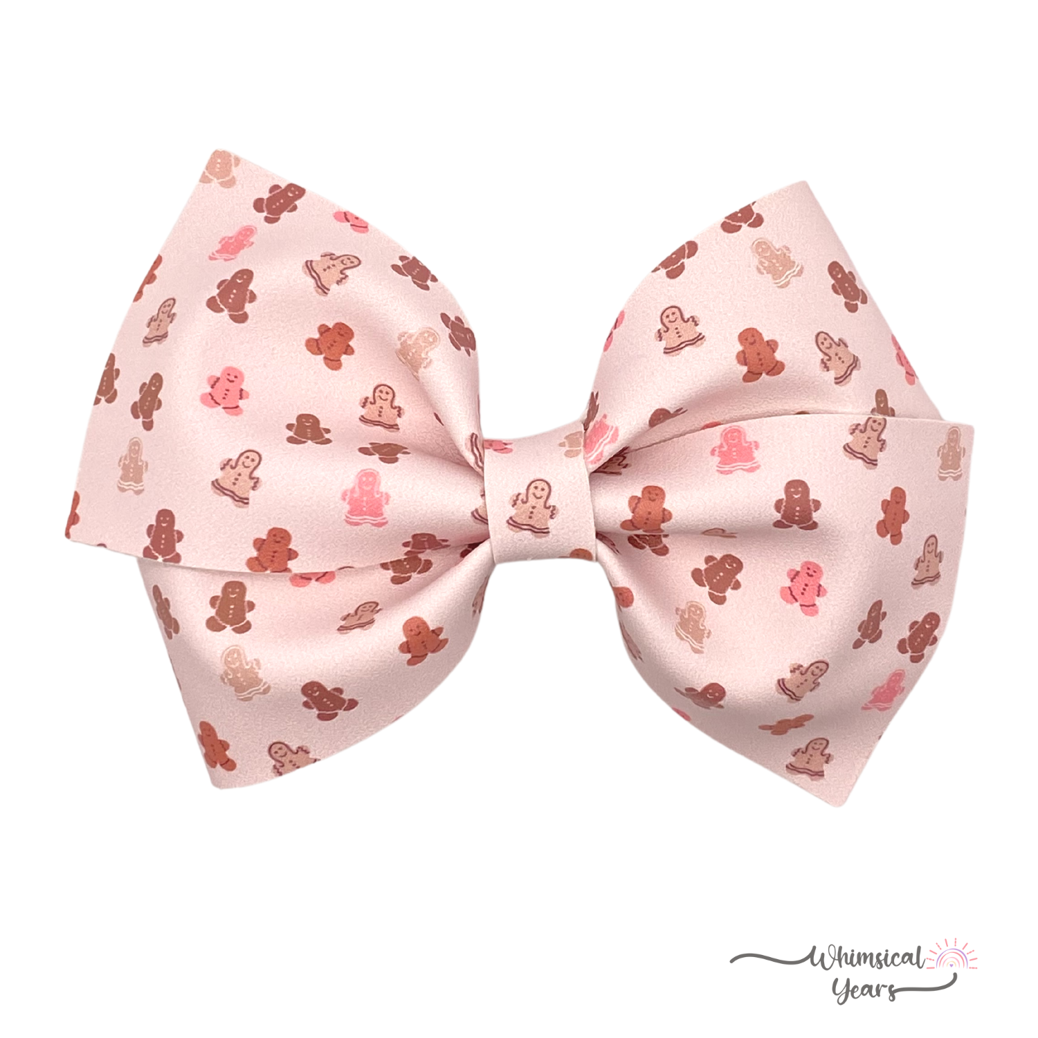 Pastel Gingerbread Vegan Leather Bow