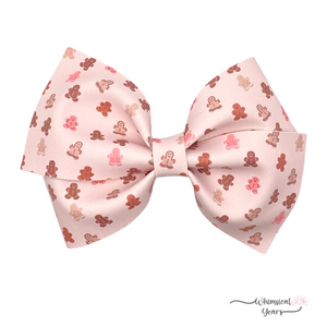 Pastel Gingerbread Vegan Leather Bow