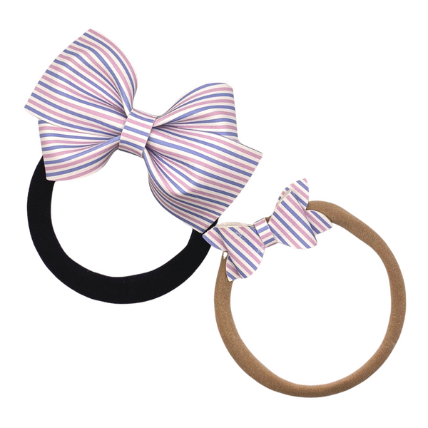 Hospital Newborn Bow Vegan Leather Bow