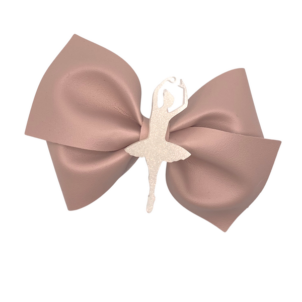 Soft Mauve Vegan Leather Bow