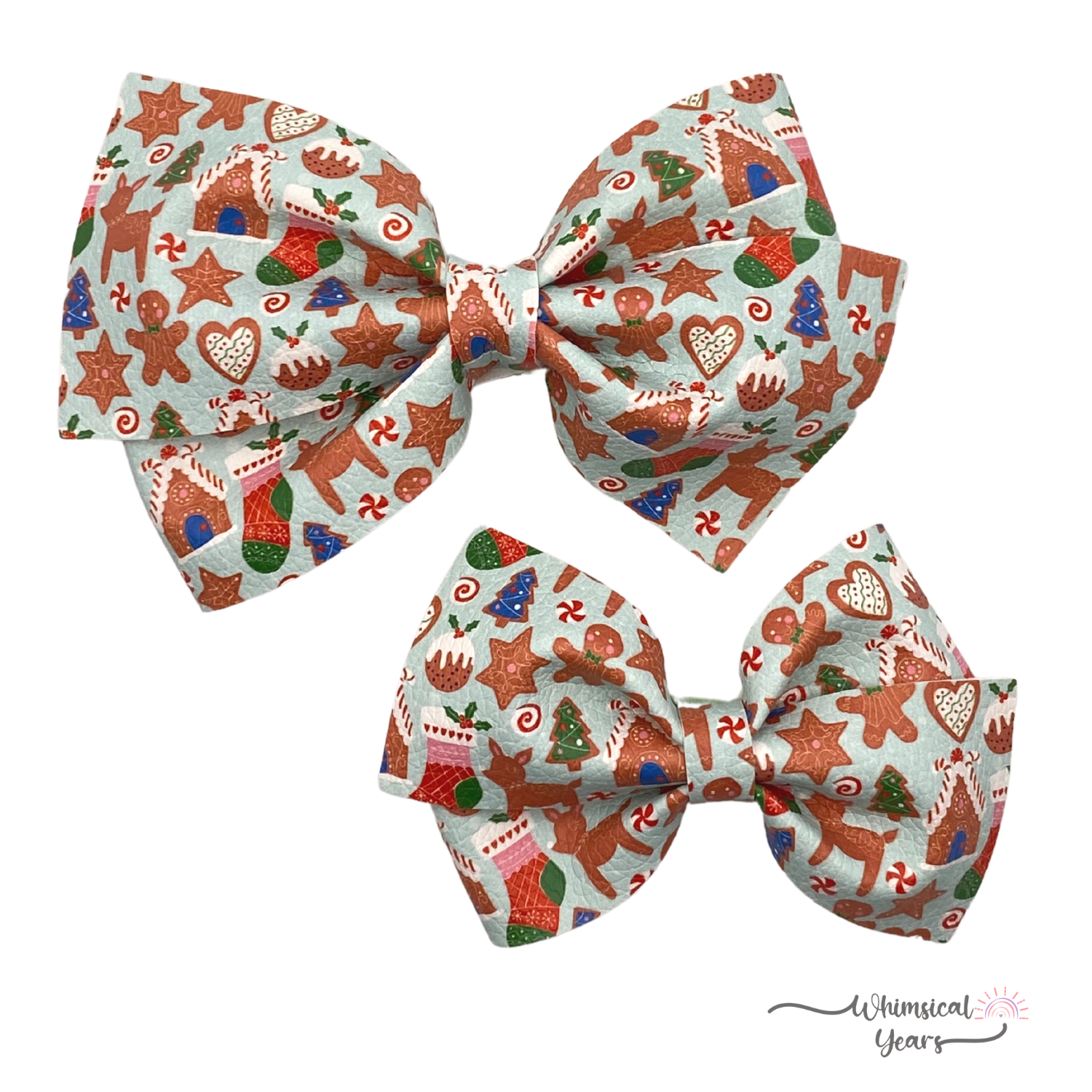 Gingerbread World Vegan Leather Bow