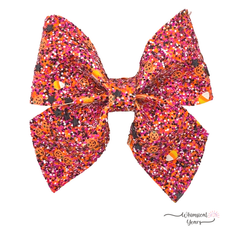 Halloween Glitter Bow