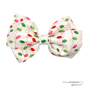 Holiday Lights Vegan Leather Bow