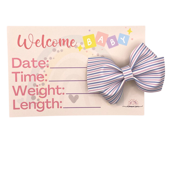 Hospital Newborn Bow Vegan Leather Bow