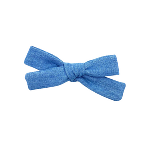 Light Blue Jean Fabric Bow