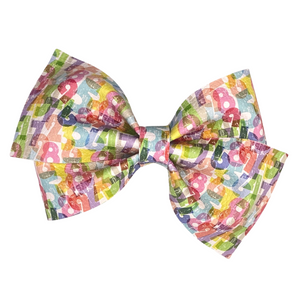 All about Numbers Vegan Leather Bow