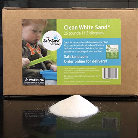 Safe Sand for Sandbox / Natural White Safety Tested Playsand 25 Pound Box