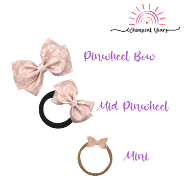 Mini Mauve Vegan Leather Bow