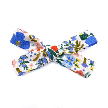 Colorful Flower Fabric Bow