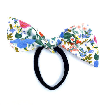 Colorful Flower Fabric Bow