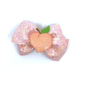 Iridescent Pink Glitter Bow