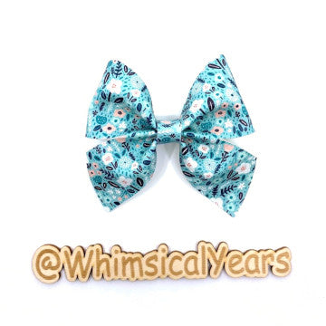 Wild Flowers Vegan Leather Bow