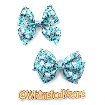 Wild Flowers Vegan Leather Bow