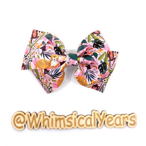 Monkey Jungle Vegan Leather Bow