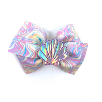 Neon Vegan Leather Bow