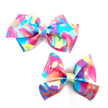 Paint Stroke Vegan Leather Bow