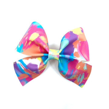 Paint Stroke Vegan Leather Bow