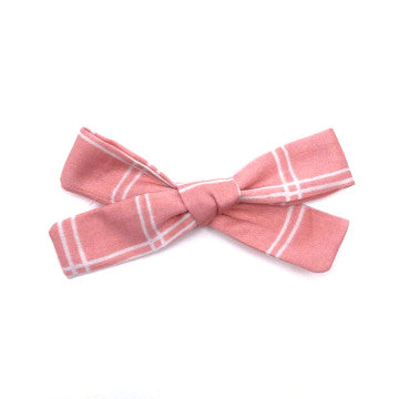 Pink Stripes Fabric Bow