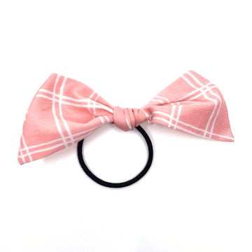 Pink Stripes Fabric Bow