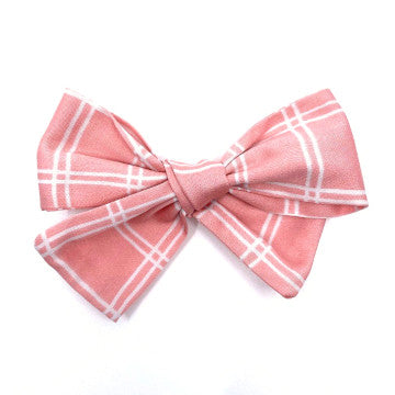 Pink Stripes Fabric Bow