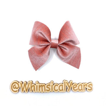 Dusty Rose Velvet Bow