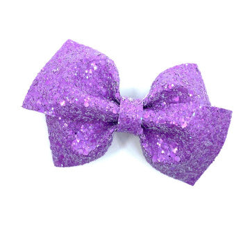 Purple Glitter Bow