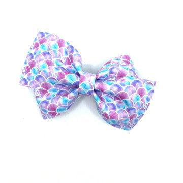 Purple Mermaid Vegan Leather Bow