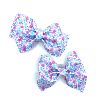 Purple Mermaid Vegan Leather Bow