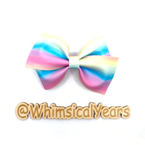 Rainbow Jungle Vegan Leather Bow