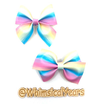 Rainbow Jungle Vegan Leather Bow