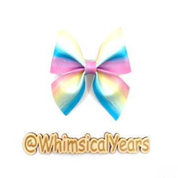 Rainbow Jungle Vegan Leather Bow