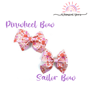 Multi Color Bats Glitter Bow