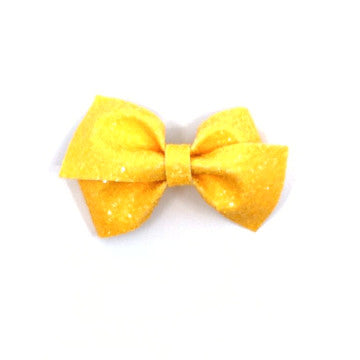 Yellow Glitter Bow