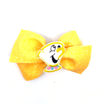 Yellow Glitter Bow