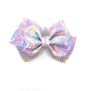 Neon Vegan Leather Bow